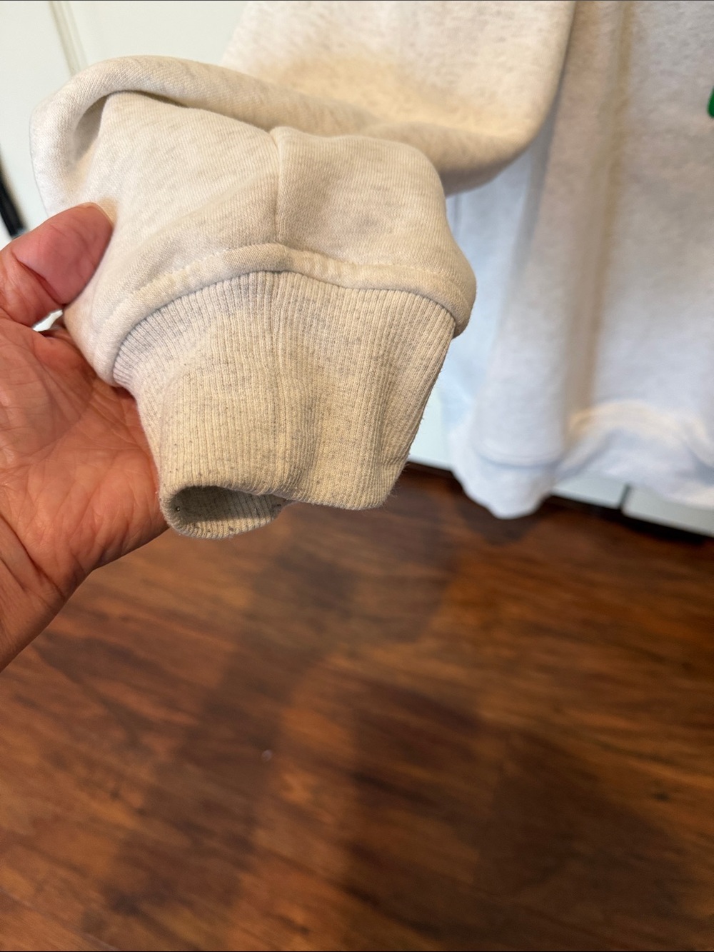 White Fox Light Gray Hoodie Sweatshirt - Picture 3 of 7